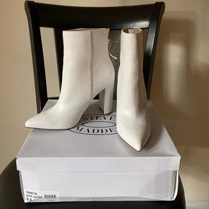 Steve Madden Trista White Leather Boot